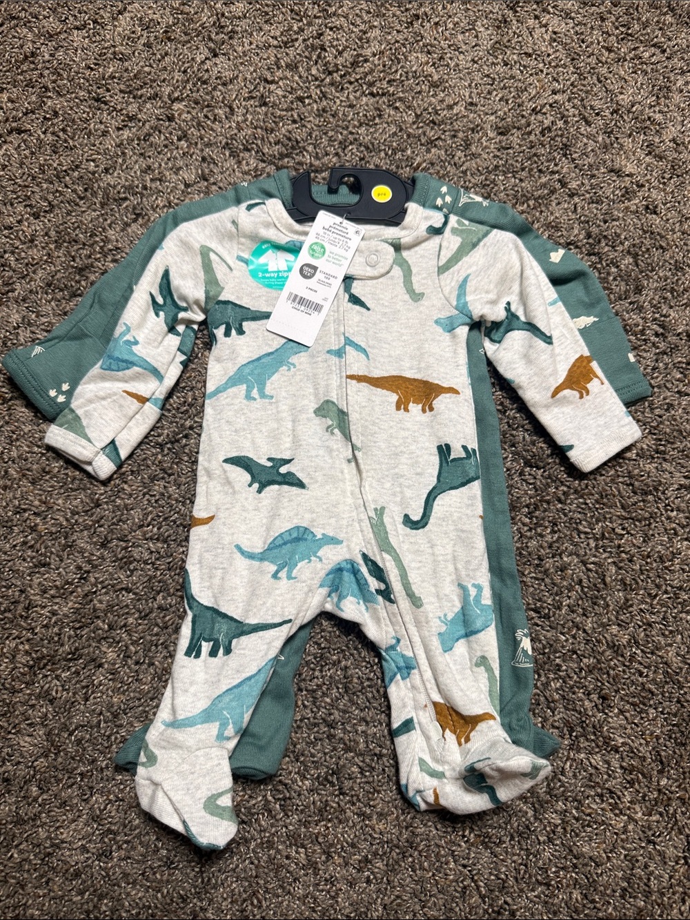 Carter’s 2 Pack Dinosaur One-Piece Pajama - Preemie
